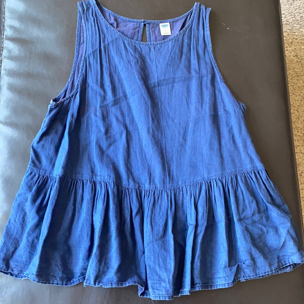 Dark denim tank